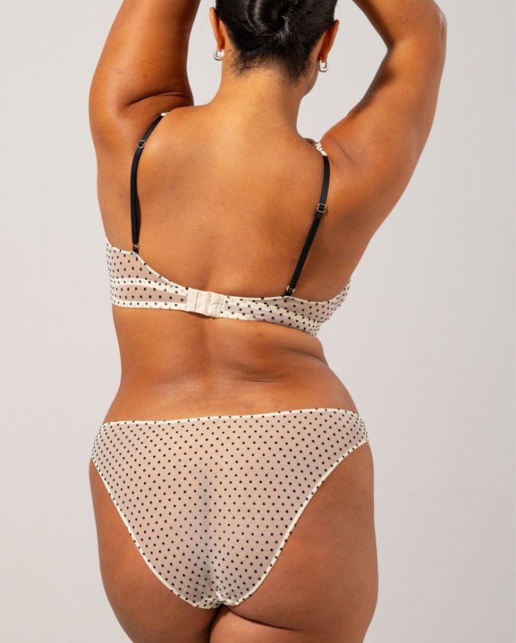 Mesh Bikini Briefs Understatement – Cream/Black