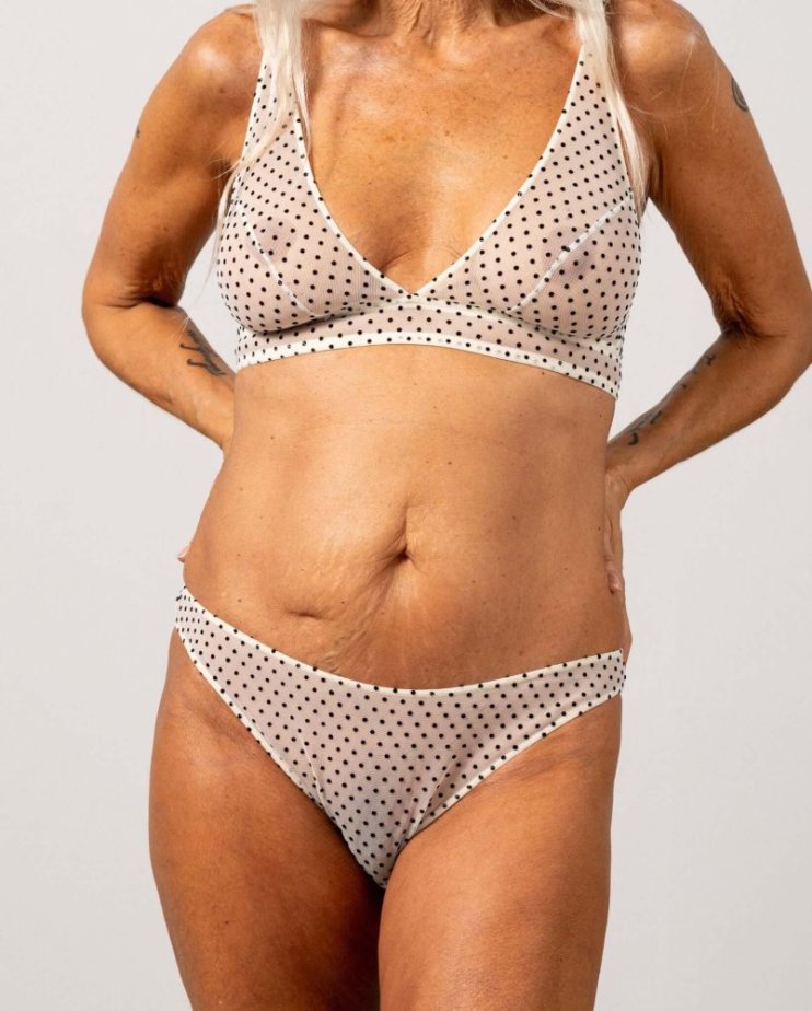 Mesh Bikini Briefs Understatement – Cream/Black