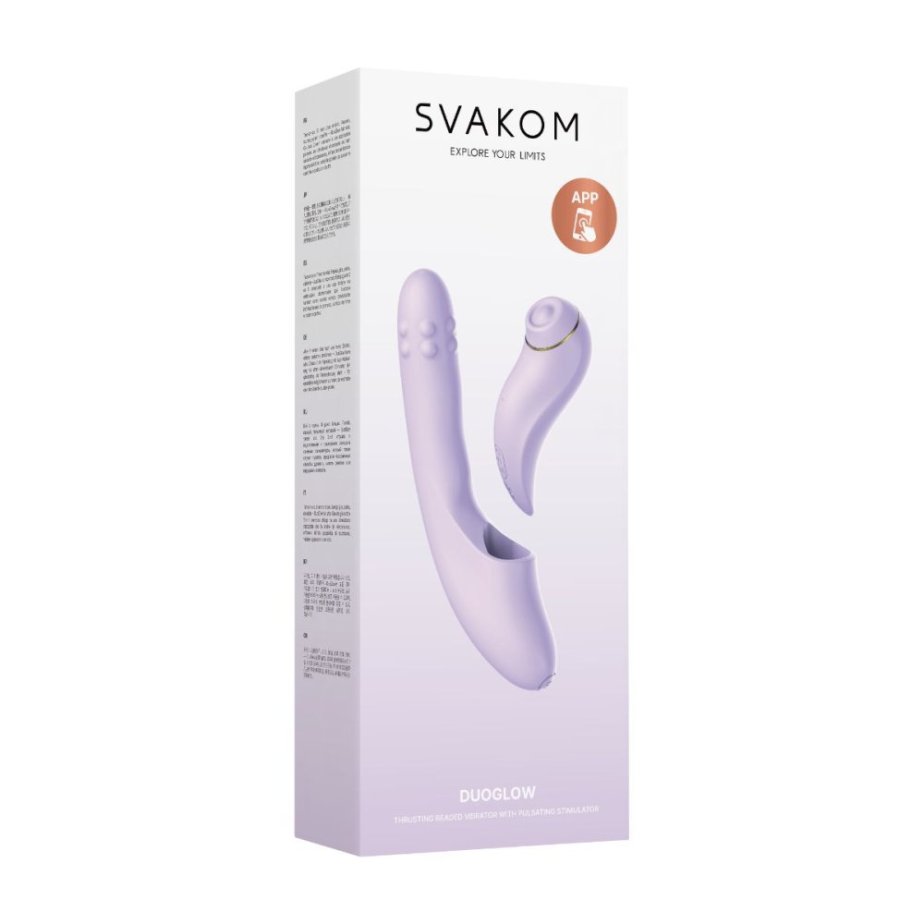 SVAKOM DuoGlow – 2v1 vibrátor ovládaný aplikáciou s pulzačným stimulátorom