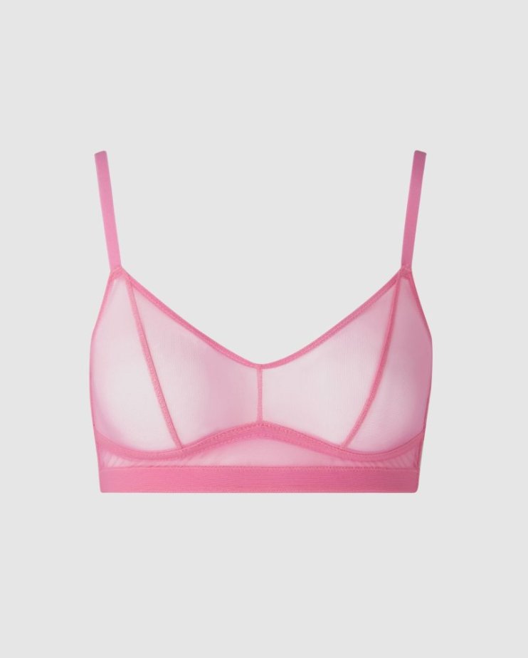 Mesh Balconette Candy Pink - Velikost: M