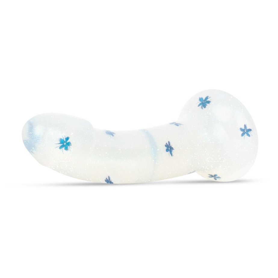 Blossom Bliss dildo modré s glitrami 19 cm