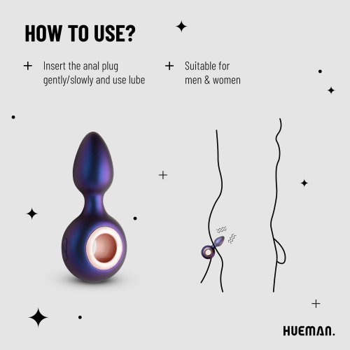 Anální kolík vibrační Hueman - Deep Space Vibrating Anal Plug