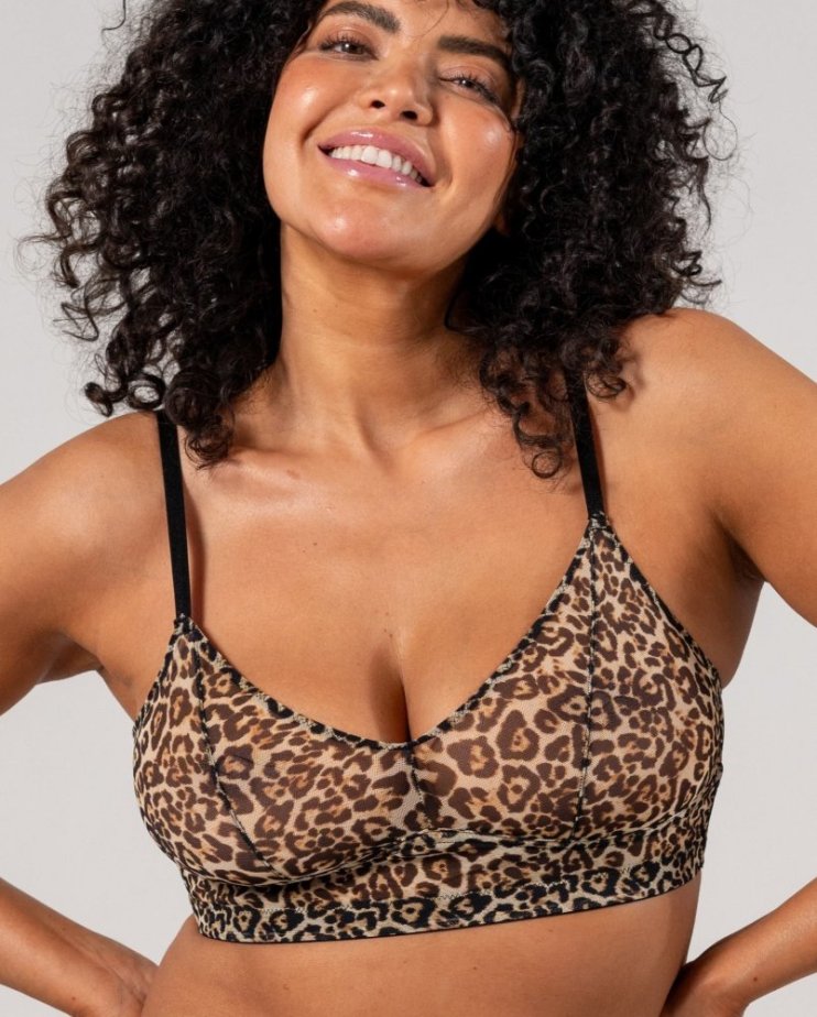 Mesh Balconette Understatement – Leopard