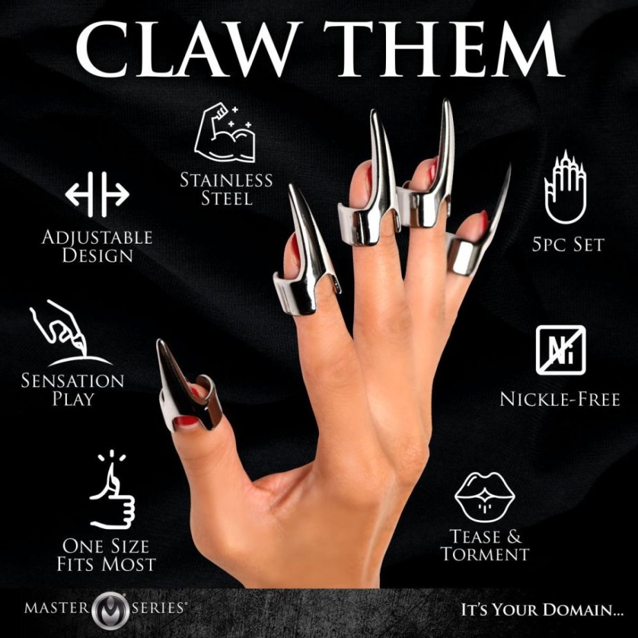 Claw Ring Set – 5dílný set drápků z nerezové oceli