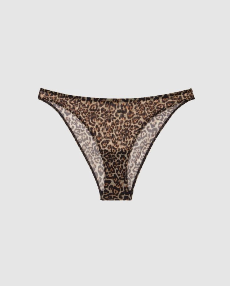 Mesh Bikini Briefs Understatement – Leopard
