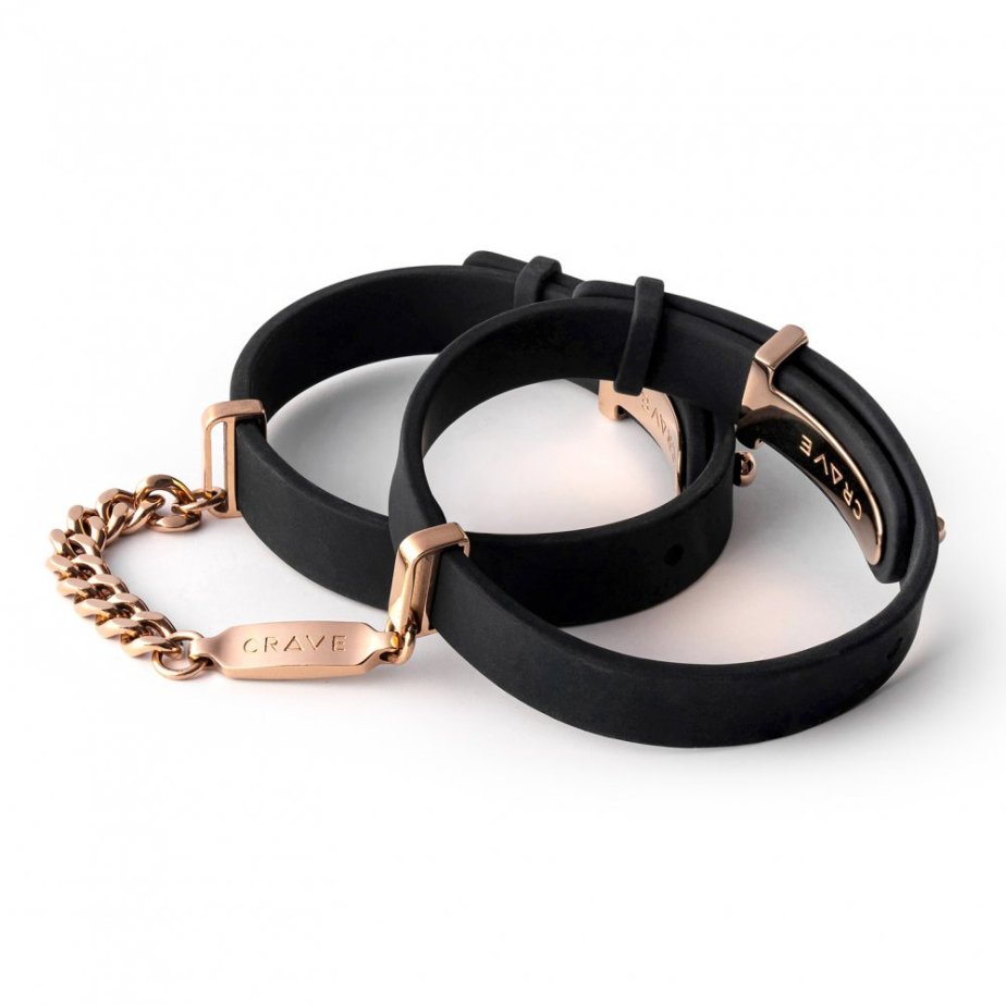 CRAVE - ID CUFFS BLACK/ROSE GOLD