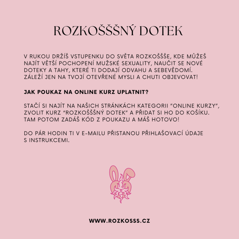 Dárkový poukaz na ONLINE kurz ROZKOŠŠŠNÝ DOTEK 1