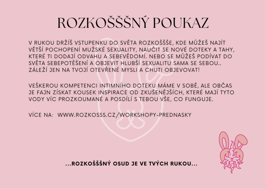 Rozkošššný workshop- univerzální poukaz na workshop