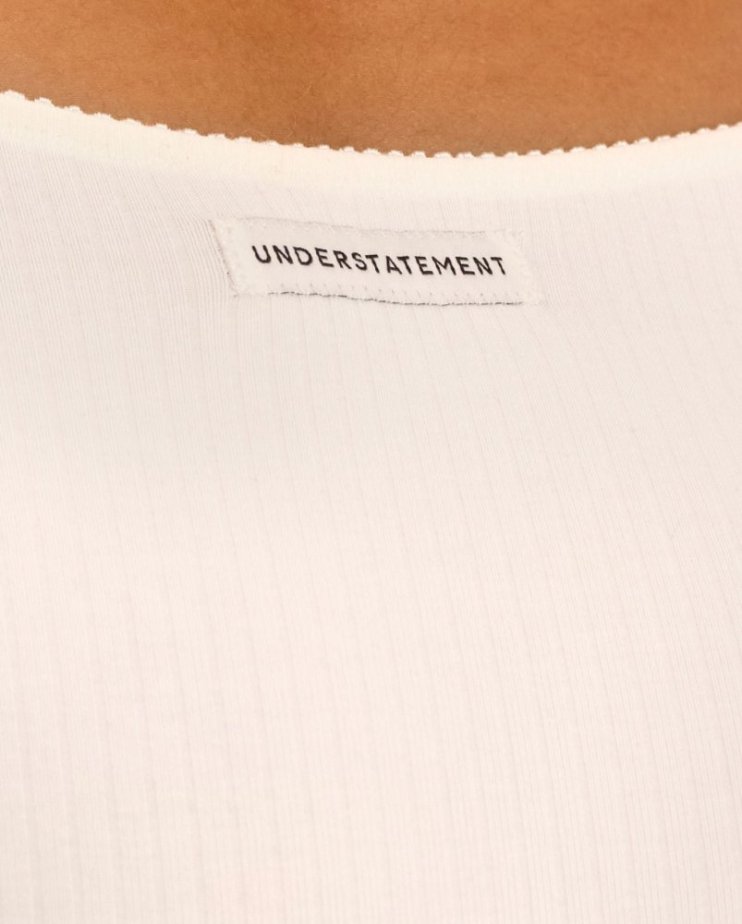Understatement Cotton Midi – bavlnené nohavičky Cream