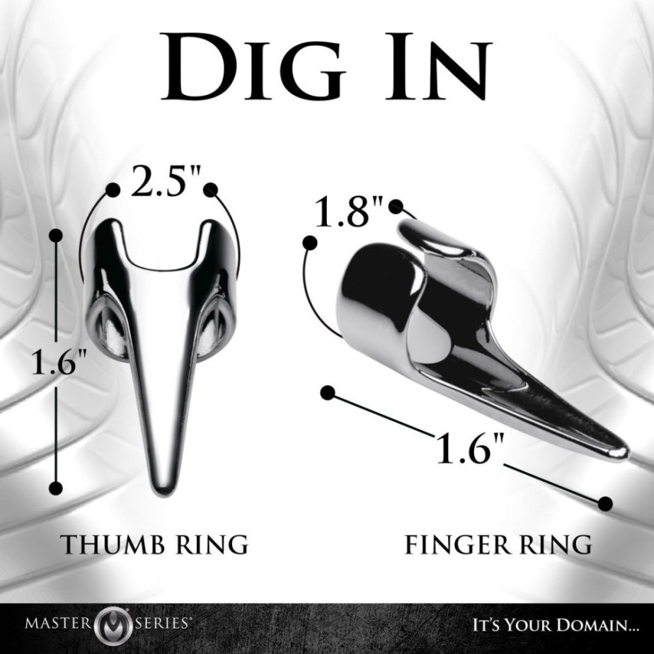 Claw Ring Set – 5dílný set drápků z nerezové oceli