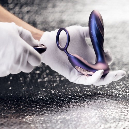 Vibrátor Hueman - Black Hole Anal Vibrator With Cockring