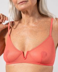 Mesh V-Balconette Coral