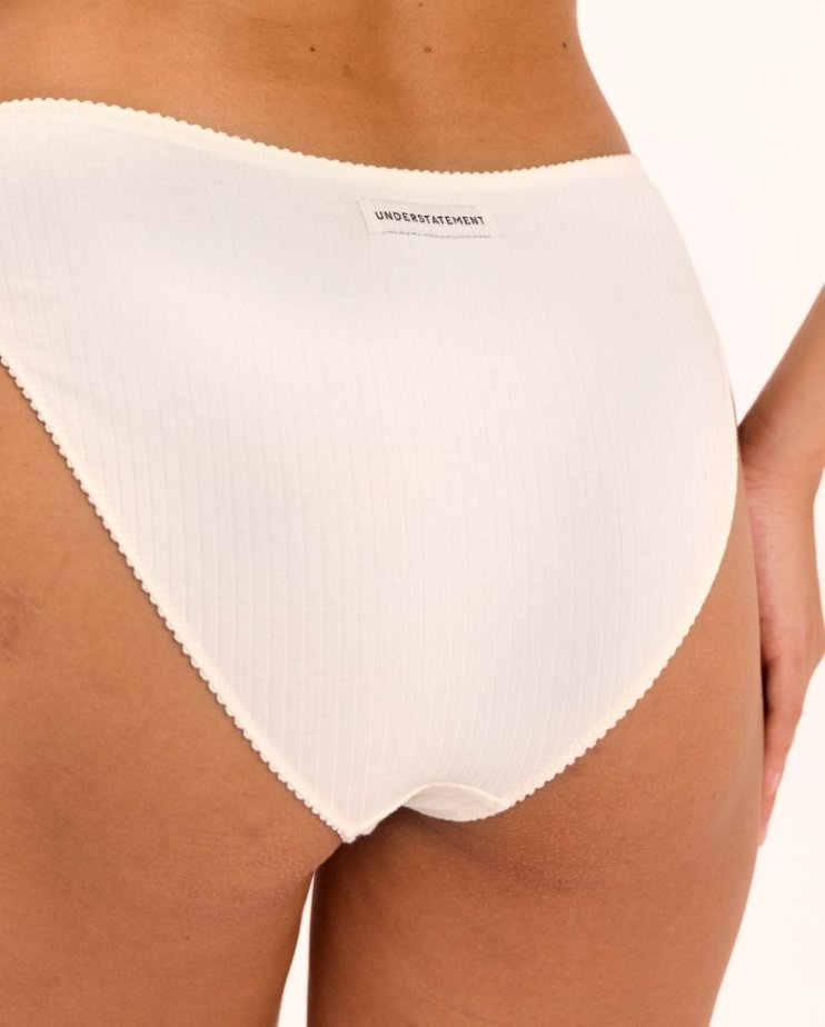 Understatement Cotton Midi – bavlnené nohavičky Cream