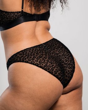 Mesh Bikini Briefs Understatement – Black Leopard