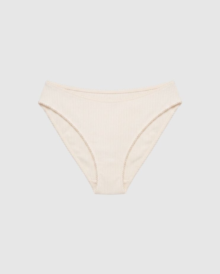 Understatement Cotton Midi – bavlnené nohavičky Cream