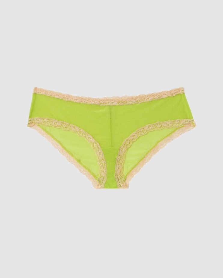 Mesh Lace Trim Hipster Zesty lime - Velikost: S