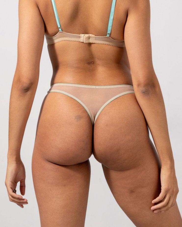 Mesh Thong Sand/Coral/Turquoise - Velikost: S