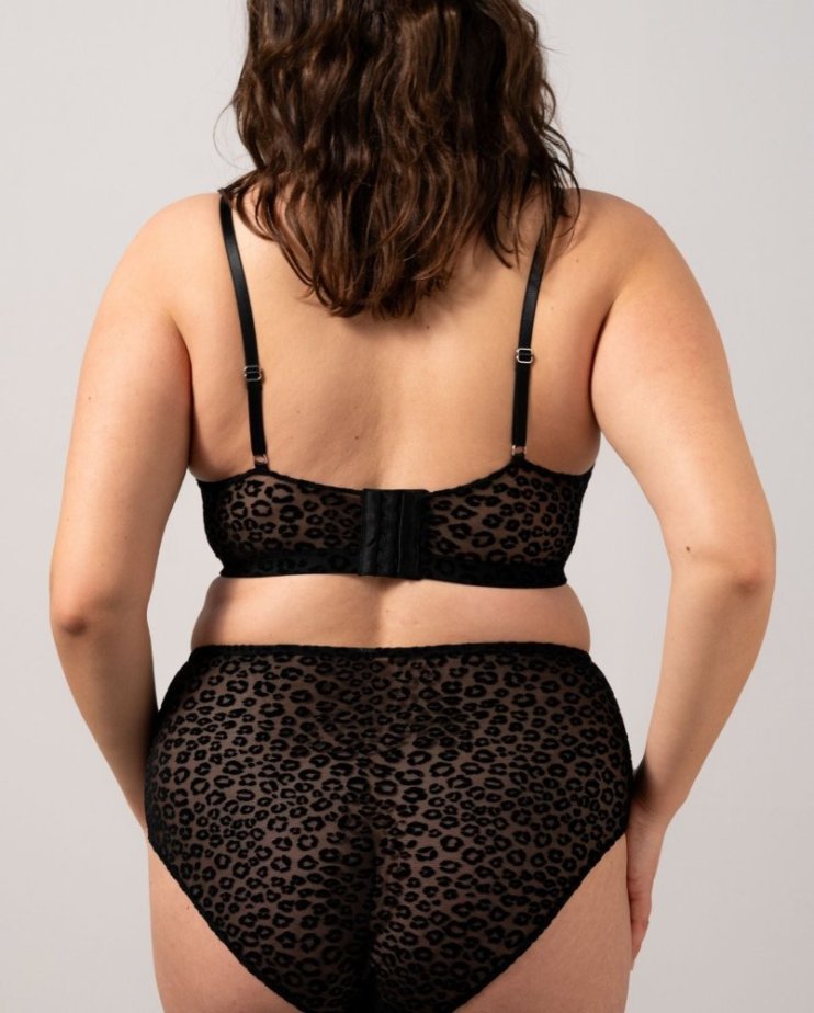 Mesh Balconette Understatement – Black Leopard