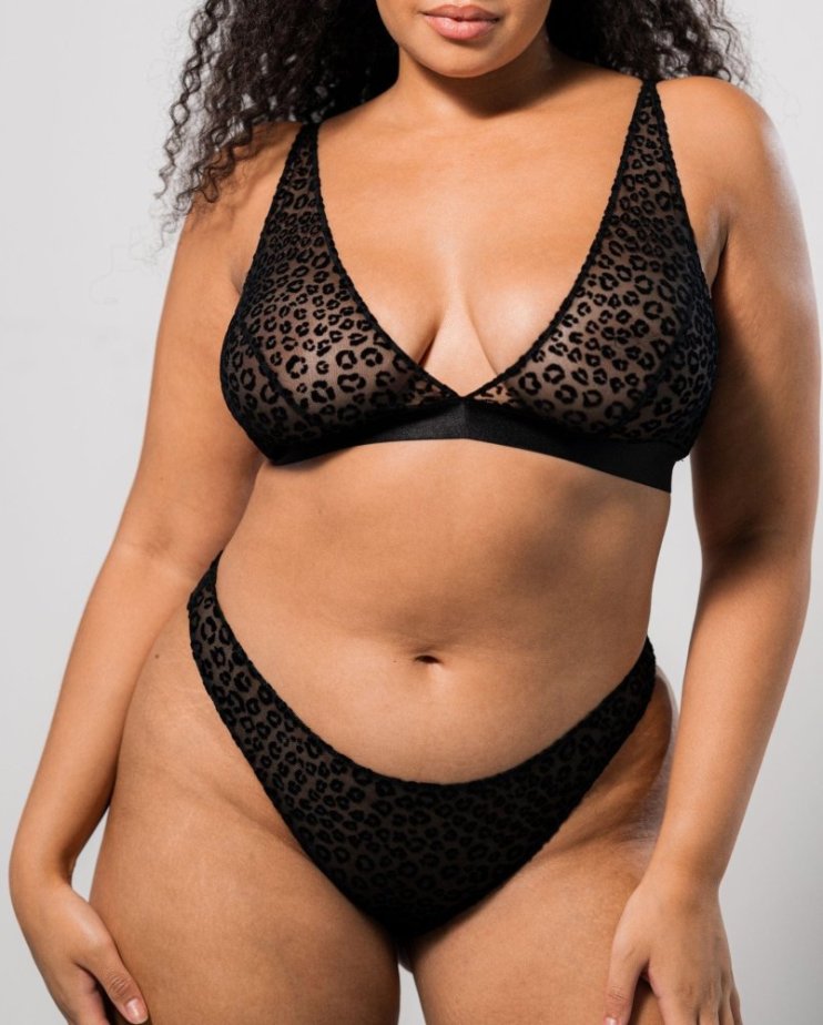 Mesh Bikini Briefs Understatement – Black Leopard