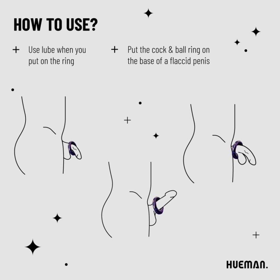 Vibrační kroužek Hueman - Saturn Vibrating Cock/Ball Ring