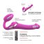 STRAP-ON-ME S - WEARABLE AIR PULSE VIBRATOR - SMALL (PINK)