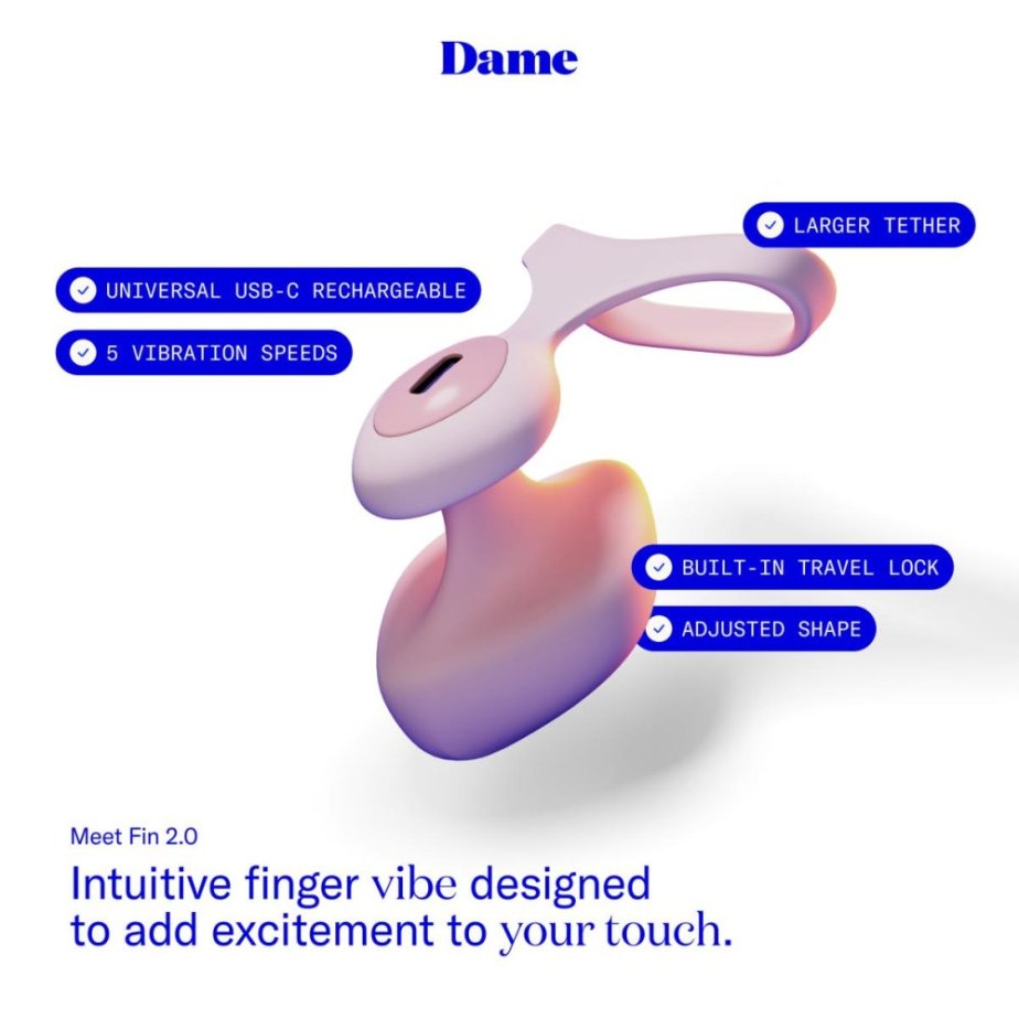 Dame – Fin 2.0 Finger Vibrator (Quartz)
