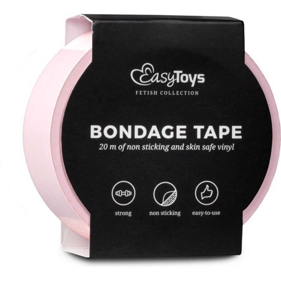Easytoys Fetish bondage páska růžová 20 m