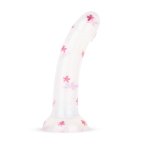 Flower Power dildo ružové s glitrami 15 cm