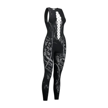 VAINVER Adina bezšvový catsuit s otvoreným chrbtom