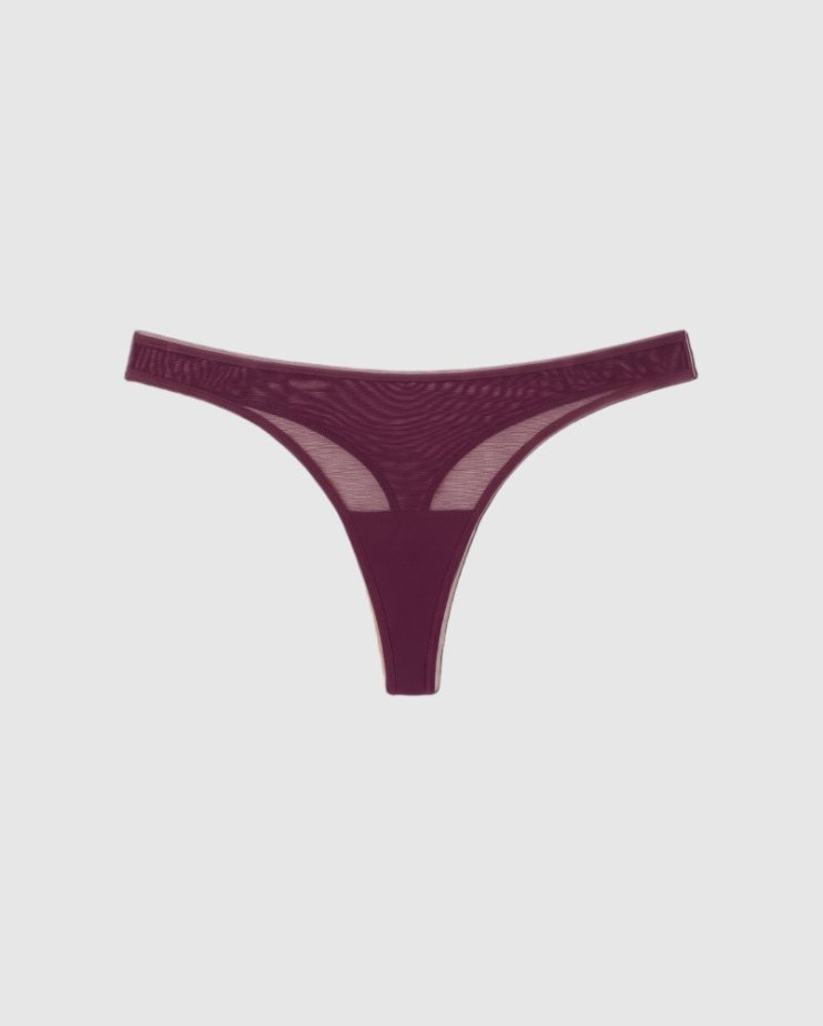 Understatement Mesh Dipped Thong – tangá Cherry