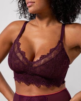 Understatement Lace Support+ krajková podprsenka pro plnější poprsí Cherry
