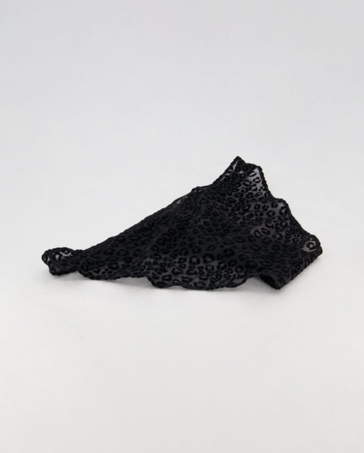 Mesh Bikini Briefs Understatement – Black Leopard