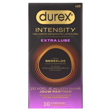 Durex Intensity Extra Lube – ultratenké bezlatexové kondómy 10 ks