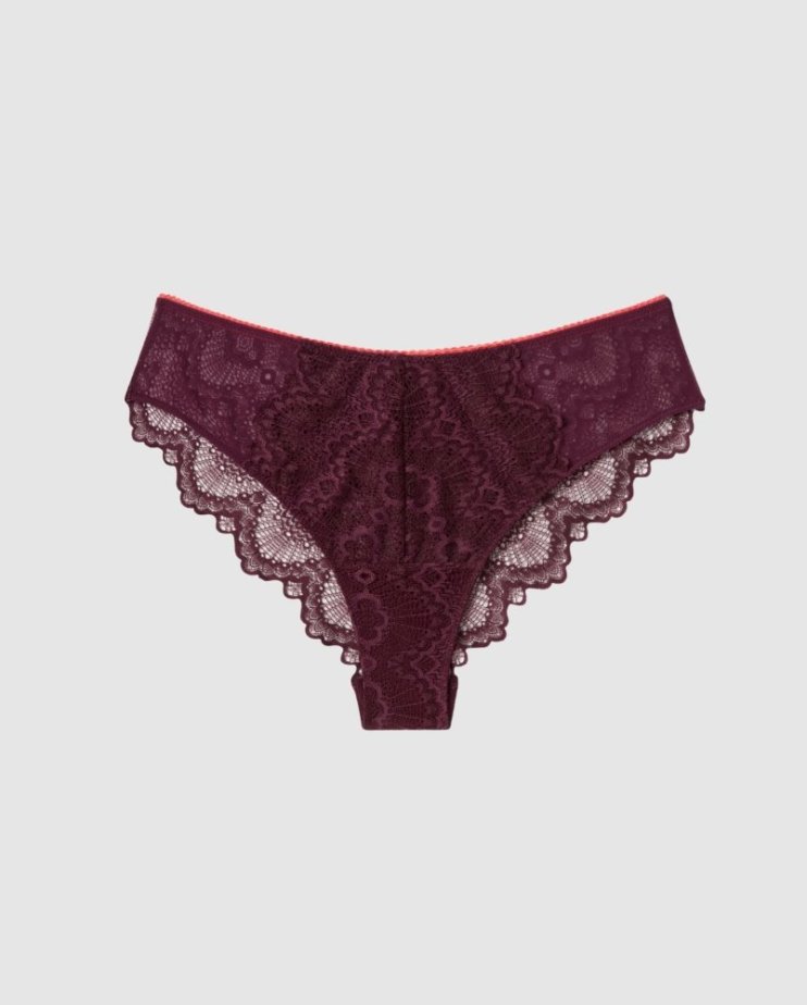 Lace Cheeky Cherry/Coral - Velikost: M