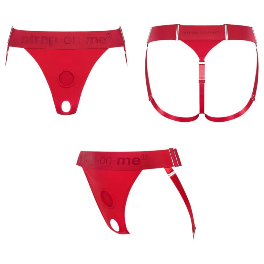 STRAP-ON COMPATIBLE UNDERWEAR - XS-XXL (RED)