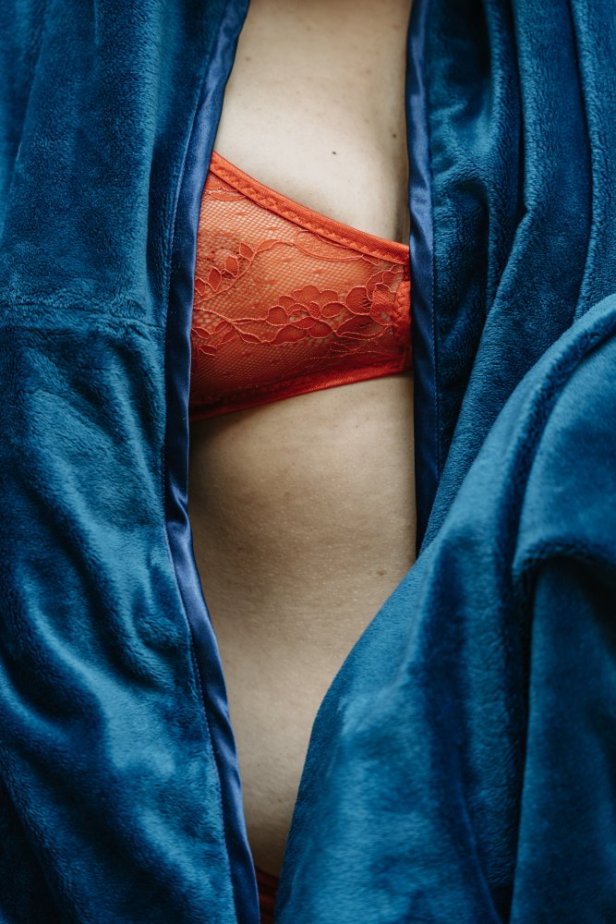 Podprsenka krajková červená SHEIO - Velikost: M