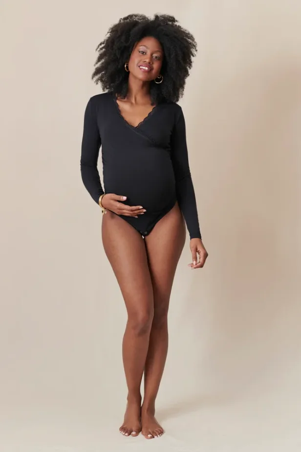 Body Baccara Noir- těhotenské bodysuit - Velikost: S