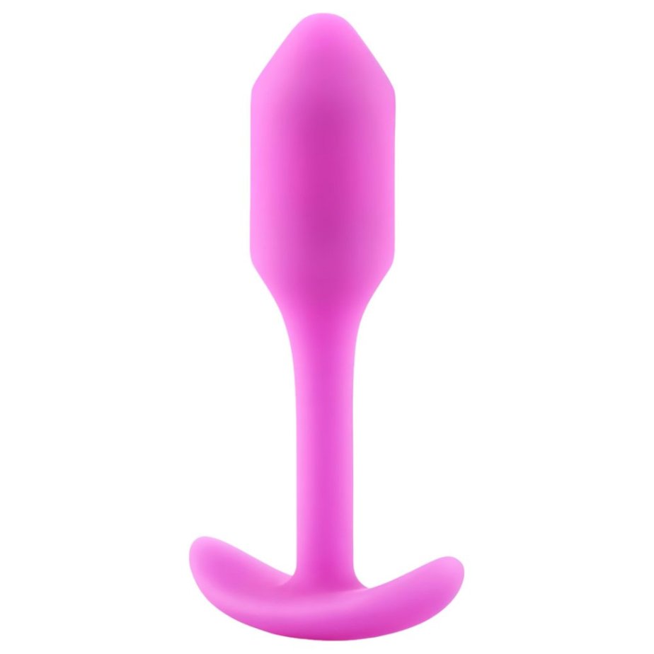 B-VIBE SNUG PLUG 1 – Anální kolík s vnitřním závažím (55 g) – růžový