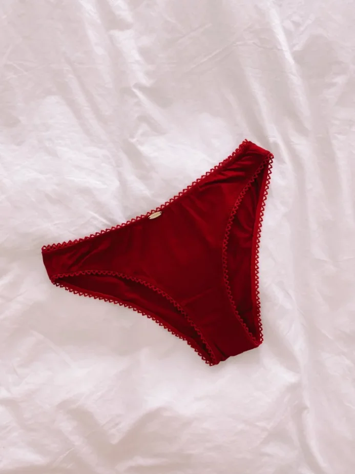 Bambusové bikini kalhotky - Bamboo kalhotky: Červená S