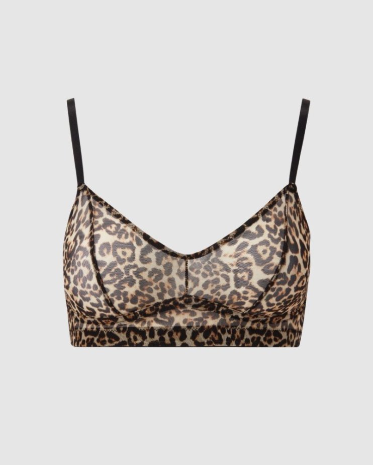 Mesh Balconette Understatement – Leopard