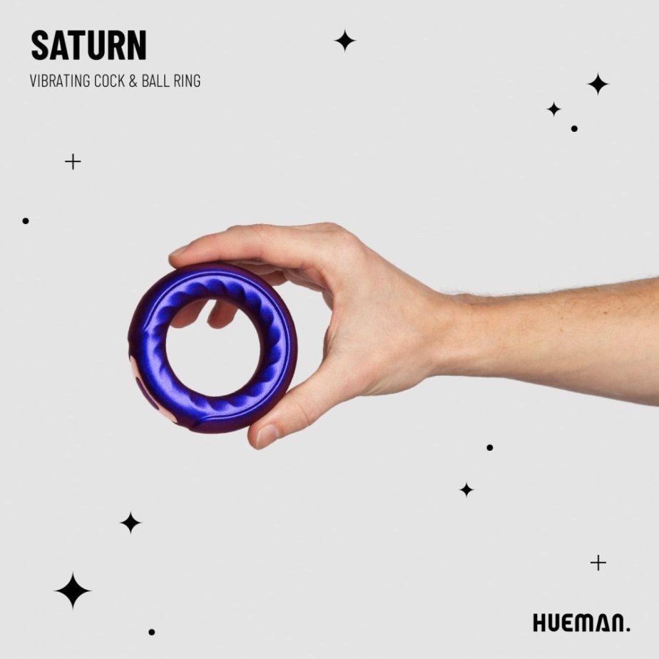 Vibrační kroužek Hueman - Saturn Vibrating Cock/Ball Ring