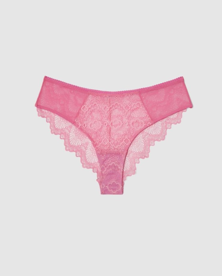 Lace Cheeky Candy Pink - Velikost: M