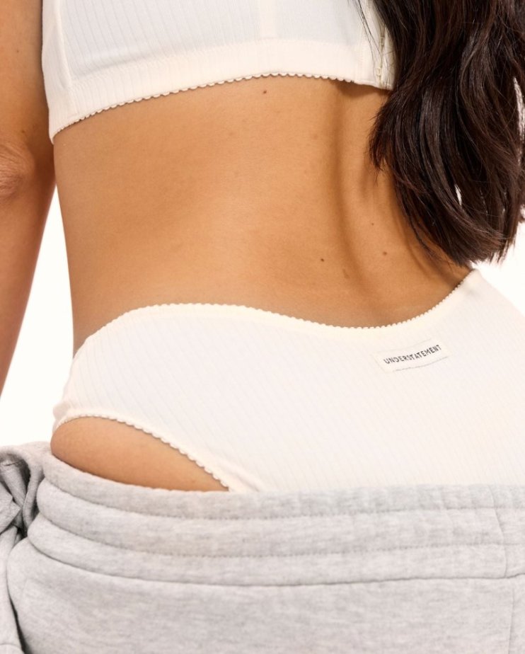 Understatement Cotton Midi – bavlnené nohavičky Cream