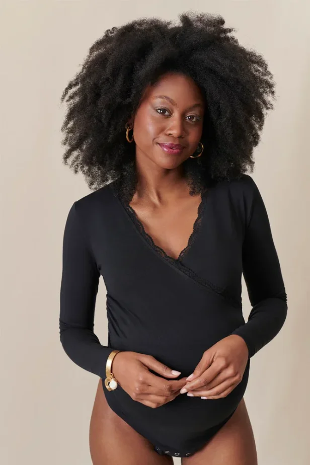 Body Baccara Noir- těhotenské bodysuit - Velikost: S