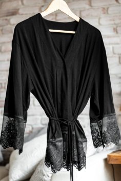 Bambusové kimono Bamwoo – čierne