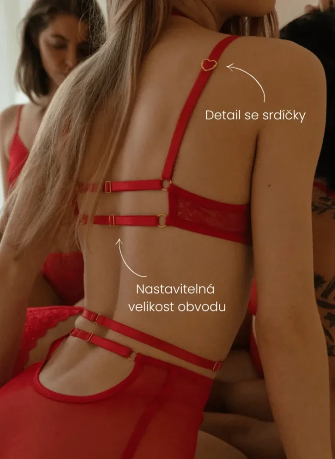 Podprsenka krajková červená SHEIO