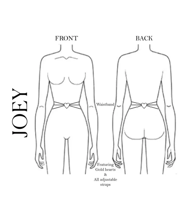 Joey podvazkový doplněk do pasu "srdce" - Barva: Červená, Velikost: M