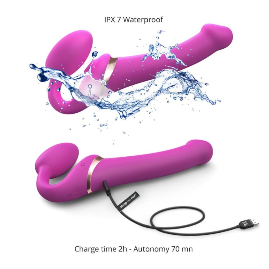 STRAP-ON-ME S - WEARABLE AIR PULSE VIBRATOR - SMALL (PINK)