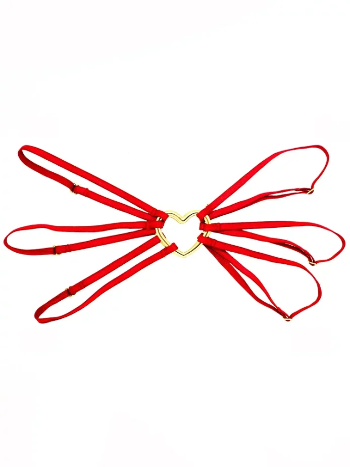 Joey podvazkový doplněk do pasu "srdce" - Barva: Červená, Velikost: M