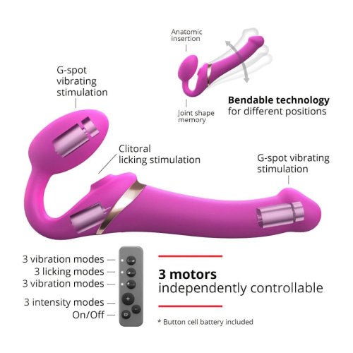 STRAP-ON-ME M - AIR WAVE VIBRATOR (PINK)